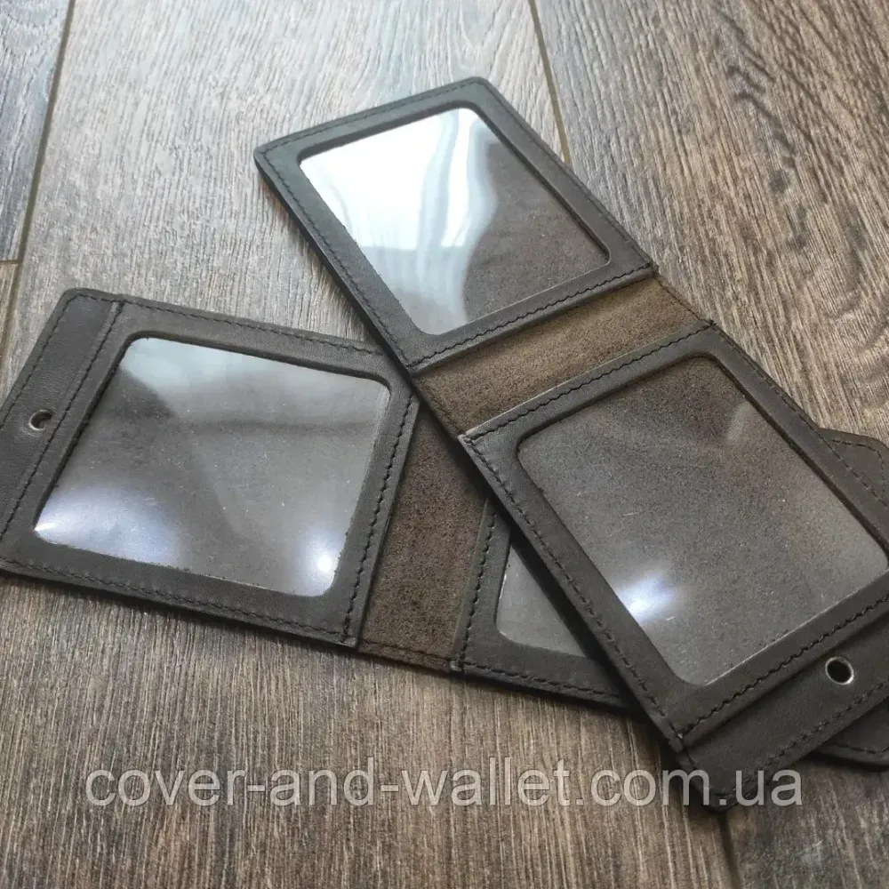 Обкладинка на посвідчення "Служба безпеки України" СБУ з вінтажної шкіри (коричнева) Київ - фото 9