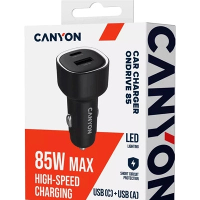 Зарядное устройство Canyon 1xUSB + 1xUSB-C PD85W black (CNE-CCABR8AC) Винница - изображение 8