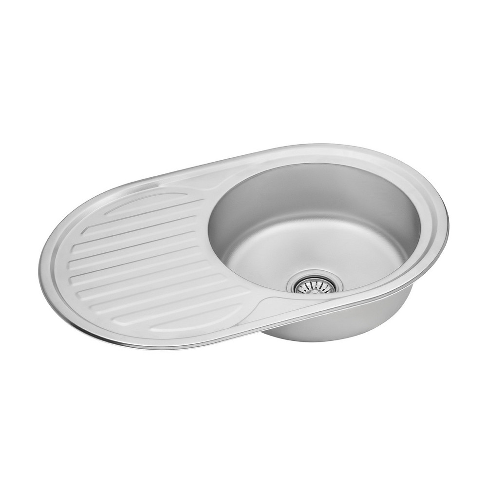 Кухонная мойка с нержавеющей стали Kroner KRP Dekor - 77х50 (0.8 мм) Киев - изображение 3