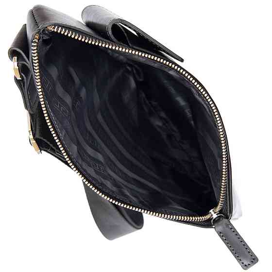 Кожаная мужская сумка через плечо Черный (GRANDE PELLE) Киев