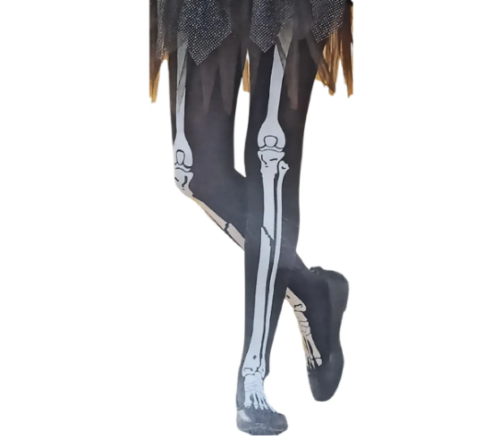 Колготки Хэллоуин детские Кости 40 den черно-белый 12-14 Киев