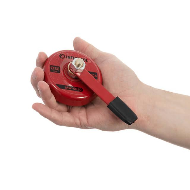 Контакт магнитный с рукояткой, Ø 80 мм, 500А INTERTOOL MW-0010 Киев - изображение 3