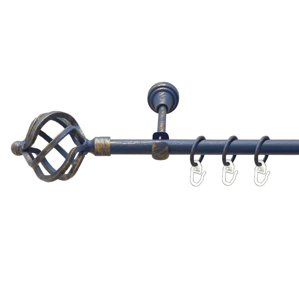 Карниз Orvit Ажур металевий однорядний відкритий Блакить Золота 16 мм 300 см (00-00009113) Львів - фото 1