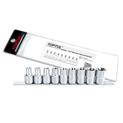 Набір головок Toptul TORX на планці 1/2" E10-E24 9шт. (GAAG0901) Вінниця - фото 1