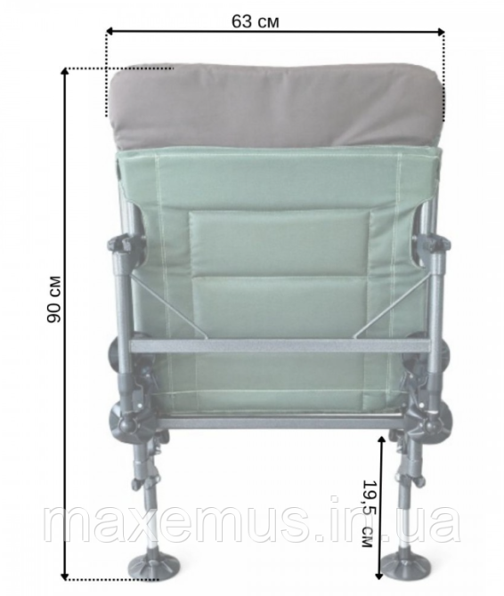 Карповое кресло раскладное для рыбалки Bonro B2 1 темно-зеленое (до 150 кг, спинка 180°) Мостиска - изображение 11