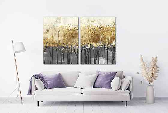 Модульная картина в гостиную / спальню   Абстракція  Ліс TLV-2_118 70x102 см Київ