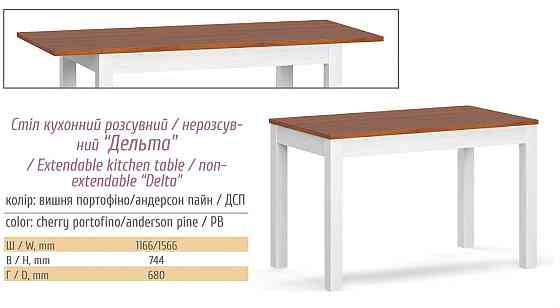 Стол кухонный нераскладной Дельта Львов