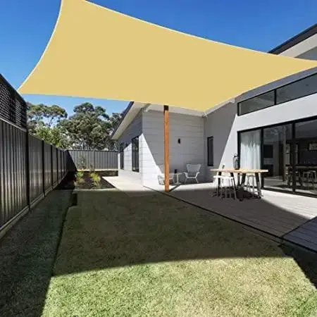 Тент навіс затінюючий прямокутний 4х8м сітка (Бежевий) Вінниця - фото 2