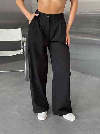 Жіночий класичний брючний костюм-двійка: жилет і штани костюмка Чорний, 42/44 Одеса