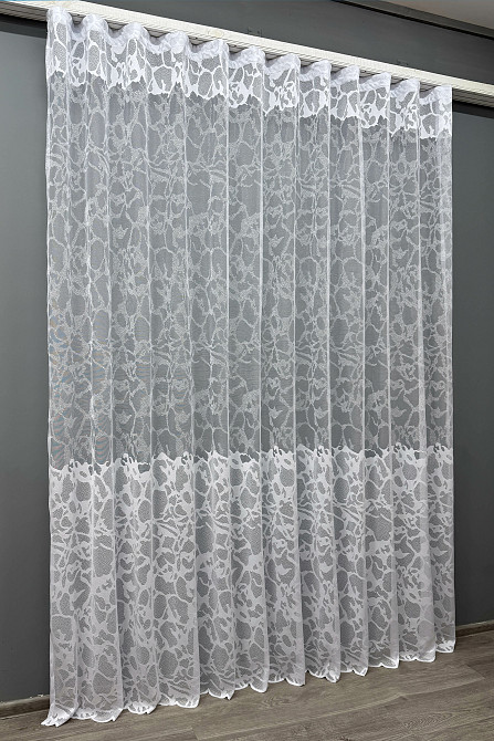 Тюль VR-Textil 1528т Преміум Жакард Білий 400х270 см (42-1076) Київ - фото 3