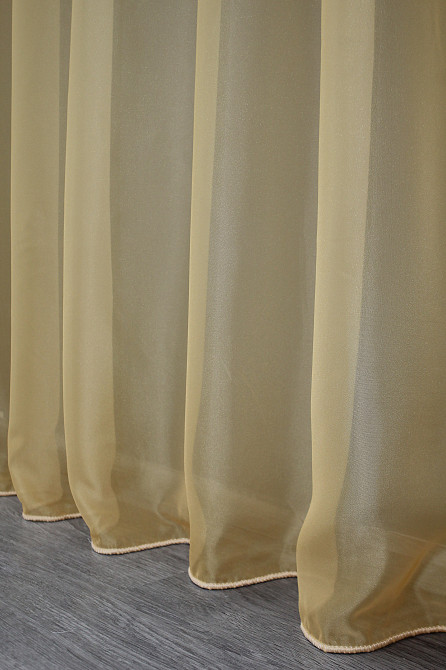 Тюль VR-Textil 753т Омбре шифон Золотистый с белым 200х270 см (42-0457) Киев - изображение 8