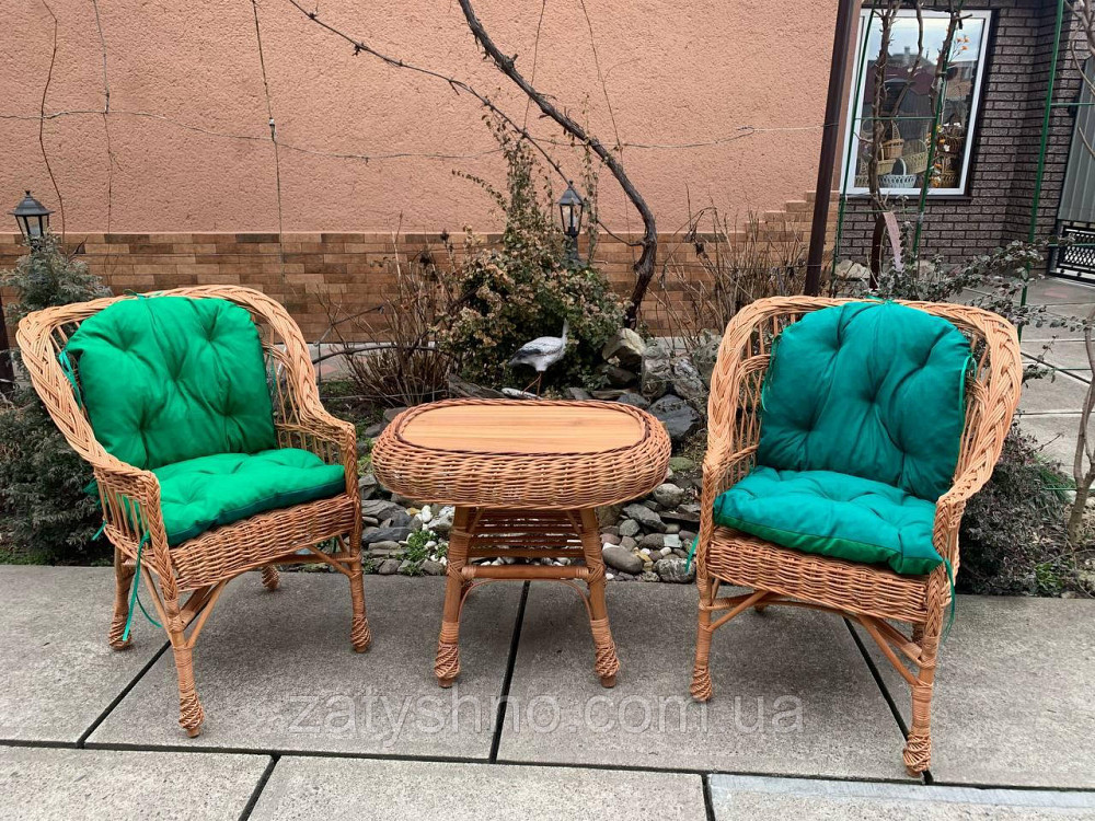 Мебель плетеная из лозы с журнальным столом и накидками на кресла Киев - изображение 8