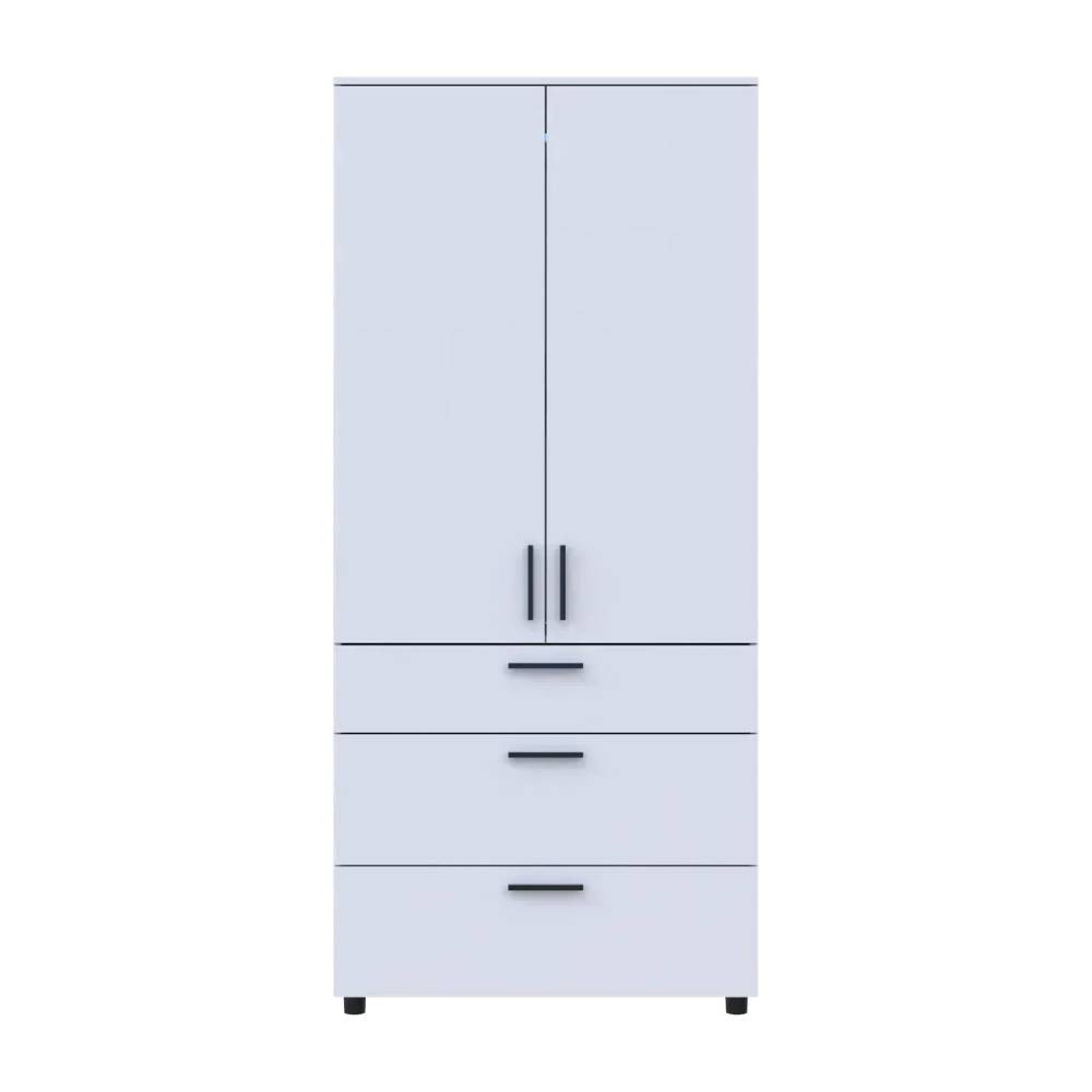 Шафа для одягу Doros Торн Білий 2 ДСП/3Ш (штанга) 90х51.6х200 (DRS-012021) Дніпро - фото 2