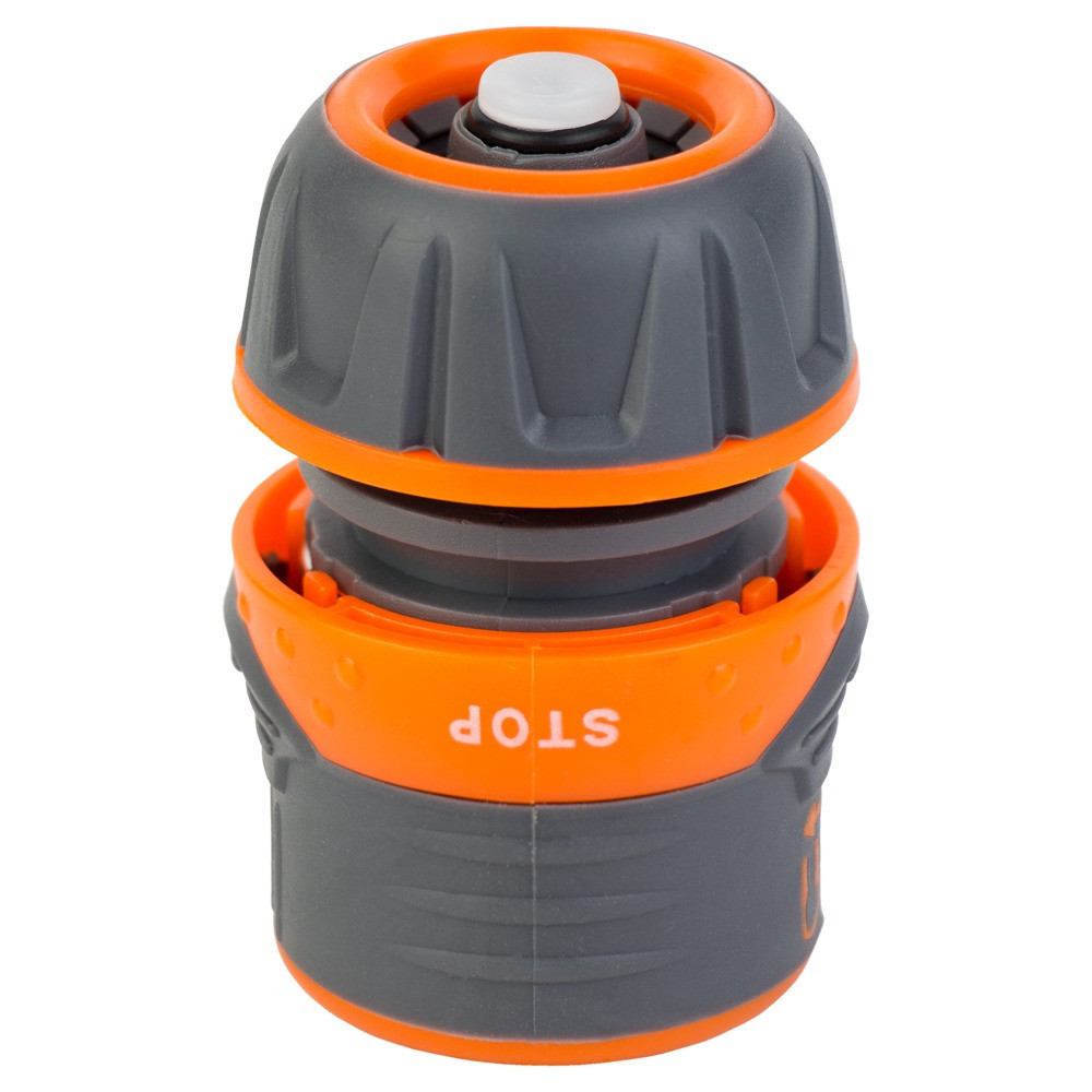 Конектор 1⁄2" швидкознімний для шланга 1⁄2" аквастоп із замком (ABS+TPR) FLORA (5015434) Київ - фото 1