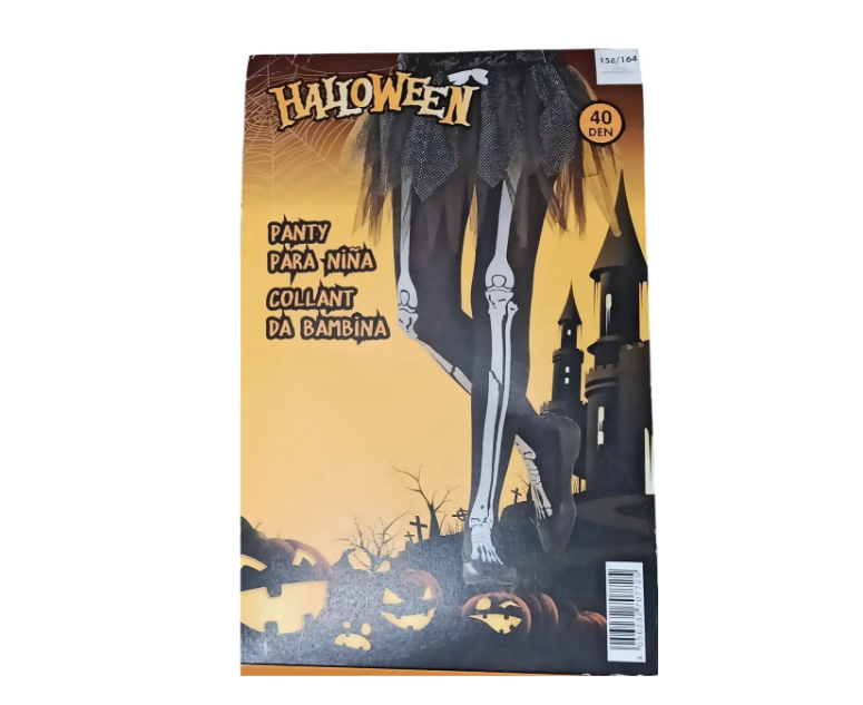 Колготки Хелловін дитячі Кістки 40 den чорно-білий 12-14 Київ - фото 1