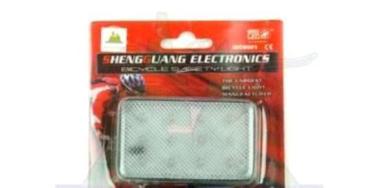 Стоп-сигнал (в сборе) велосипедный (универсальный) (прозрачный, 12 LED, АА*2) (mod 256) KL Мукачево - изображение 1