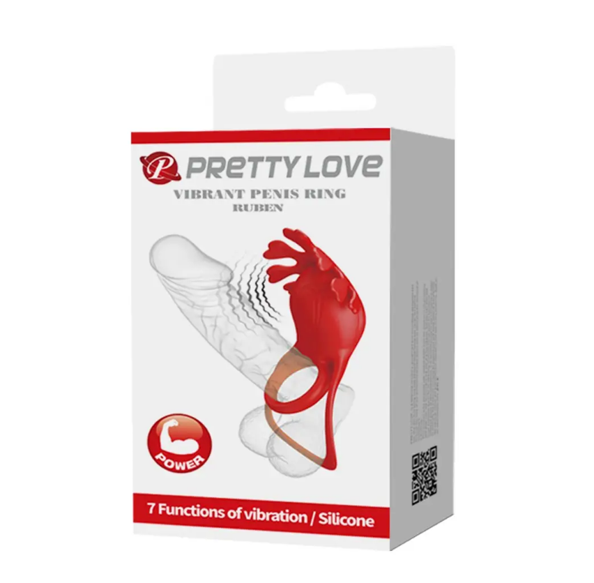 Кільце рекційне Pretty Love — Vibration Penis Ring Ruben Red Sex Aura Київ - фото 7