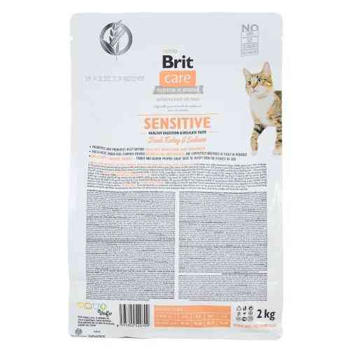 Корм сухой Brit Care Cat Grain Sensitive HDigestion Delicate Taste для кошек с чувствительным пищеварением индейка и лосось 2 Киев