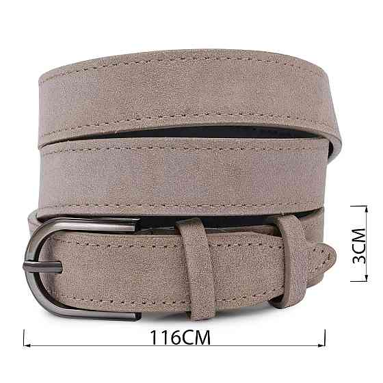 Замшевый ремень для женщин Vintage 20798 Серый Киев