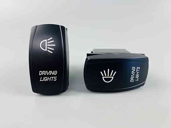 Клавіша вимикач ON-OFF, 5 ніжок, синя підсвітка, малюнок — фара додатковий. Мукачево