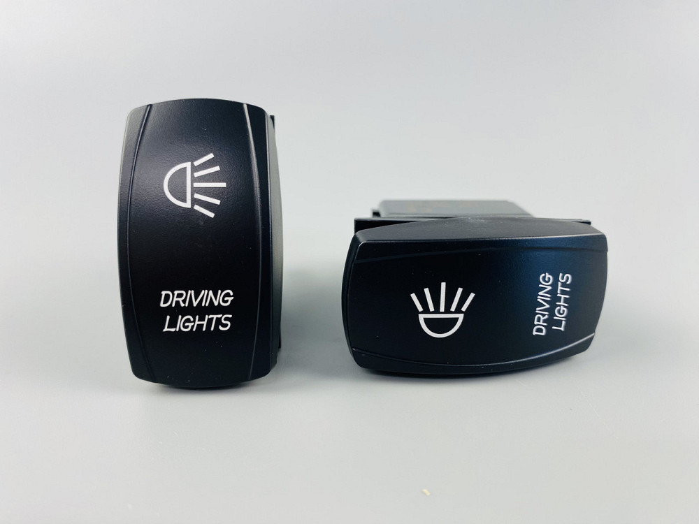 Клавіша вимикач ON-OFF, 5 ніжок, синя підсвітка, малюнок — фара додатковий. Мукачево - фото 5