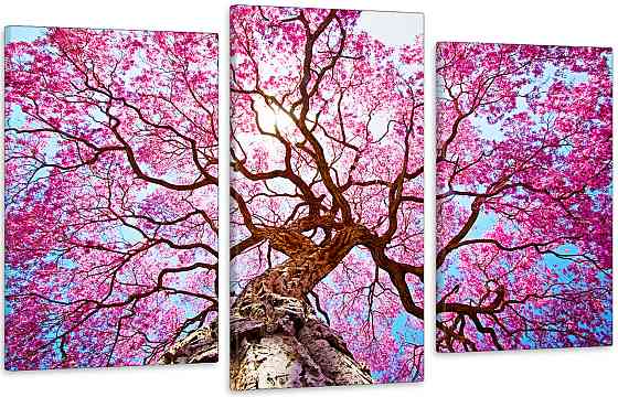 Модульна картина у вітальню/ спальню Дерево Сакура Art-521_3 100x150 см Київ