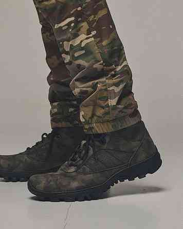 Військовий чоловічий демісезонний мультикамний костюм з липучками для шевронів і капюшоном Львів