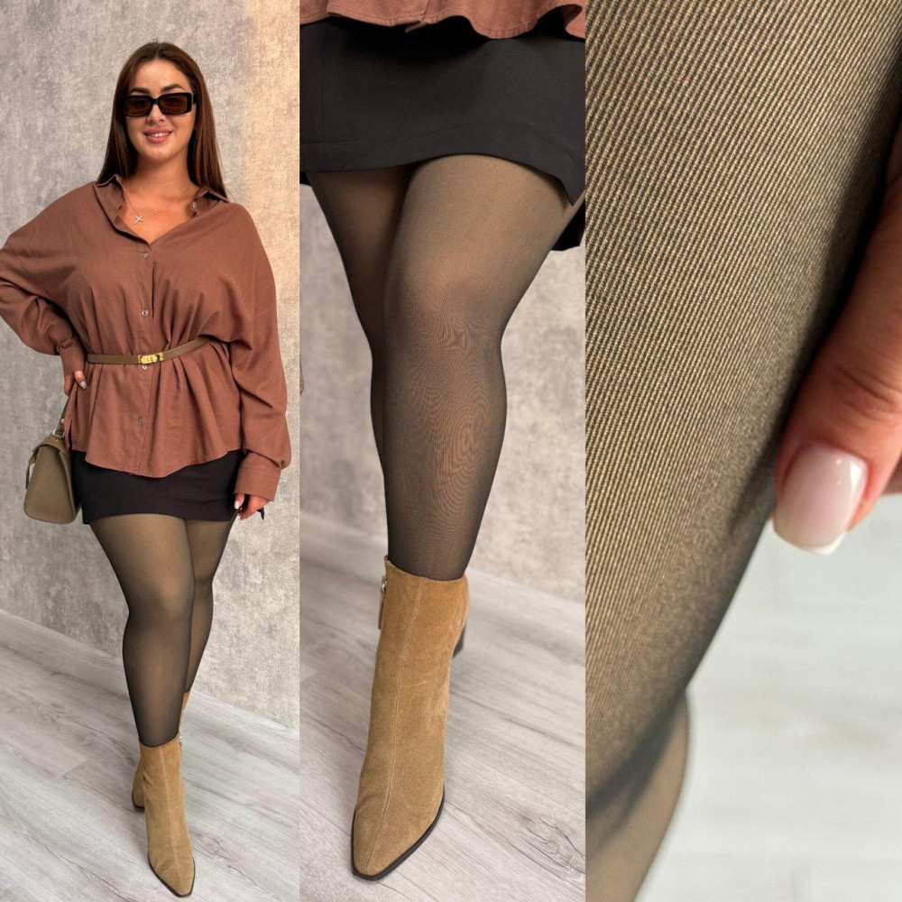 Женские капроновые термо колготки с утяжкой на меху 50/56 Одесса - изображение 1