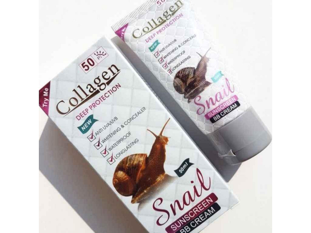 Тональный BB крем 50мл Солнцезащитный (натуральный) SNAIL SUNSCREEN BB CREAM SPF 50 ТМ COLLAGEN Киев - изображение 1
