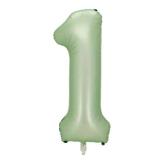 Кулька цифра 1 фольгована 40 дюймів оливковий Київ