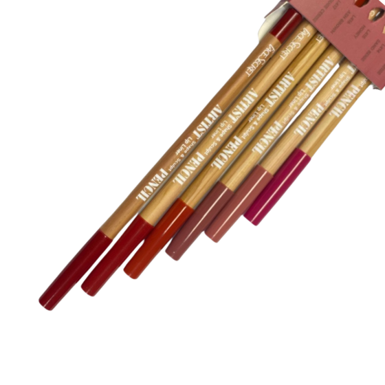 Набор карандашей для губ, 6 нюдовых оттенков.Стойкие карандаши для губ,Face Secret Artist Pencil цвет розовый Каменец-Подольский