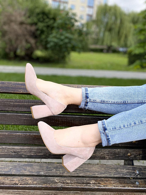 Nivelle Туфлі жіночі NIVELLE пудра натуральна замша каблук 9 см (1592/8051-8050) Коломыя - изображение 7