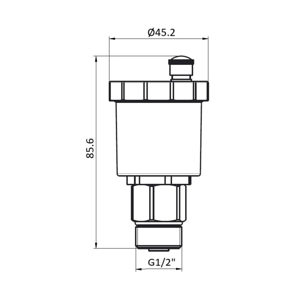 Повітровідвідник Thermo Alliance Forte 1/2"Н хром, автоматичний TAF28115 Київ - фото 2