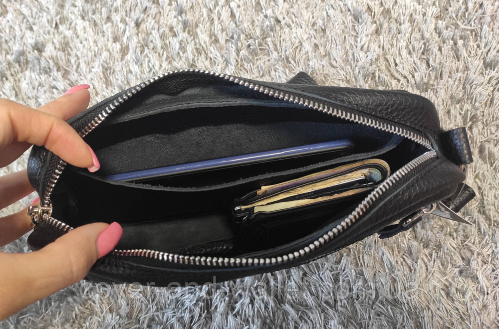 Чоловіча шкіряна барсетка клатч на блискавці PS Leather Київ - фото 7