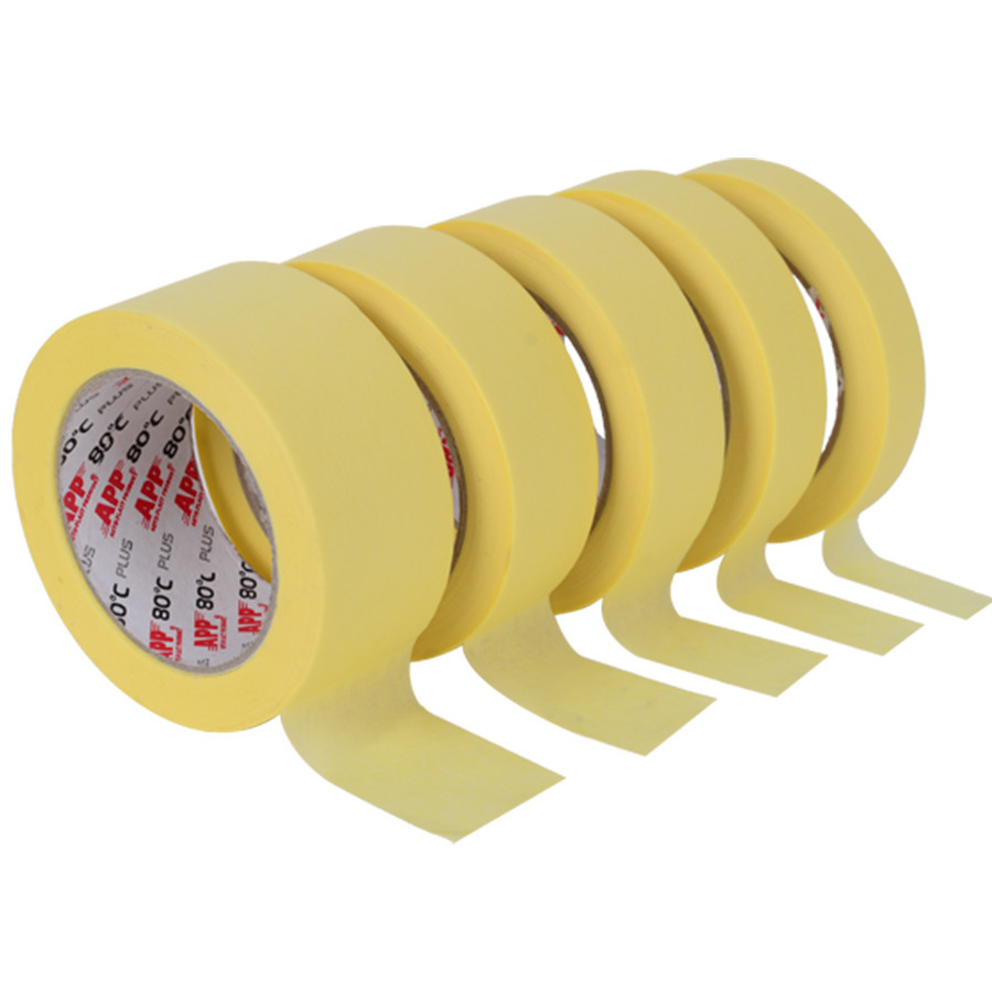 Стрічка малярна APP Plus 30мм х 45м 80*C жовта, 070103 Київ - фото 1