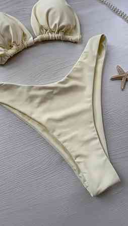 Жіночий стильний трендовий купальник зі щільного мікродайвінг Молочний, 46 Одеса