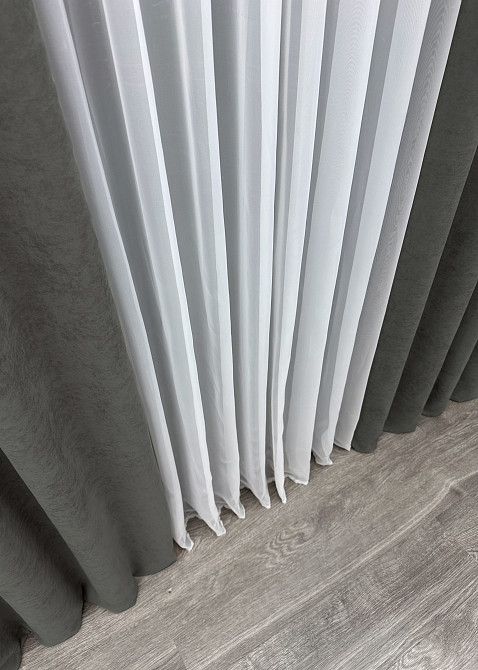 Шторная ткань микровелюр Petek YL цвет темно-серый 1703ш Киев - изображение 5