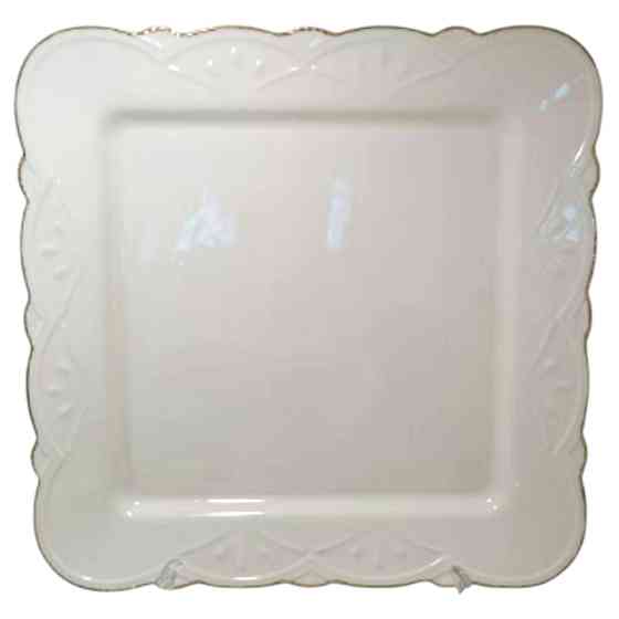 Yiwu Тарілка квадратна 25 (см) порцелянове плоске сервірувальне блюдо для подавання horeca Біли Коломия