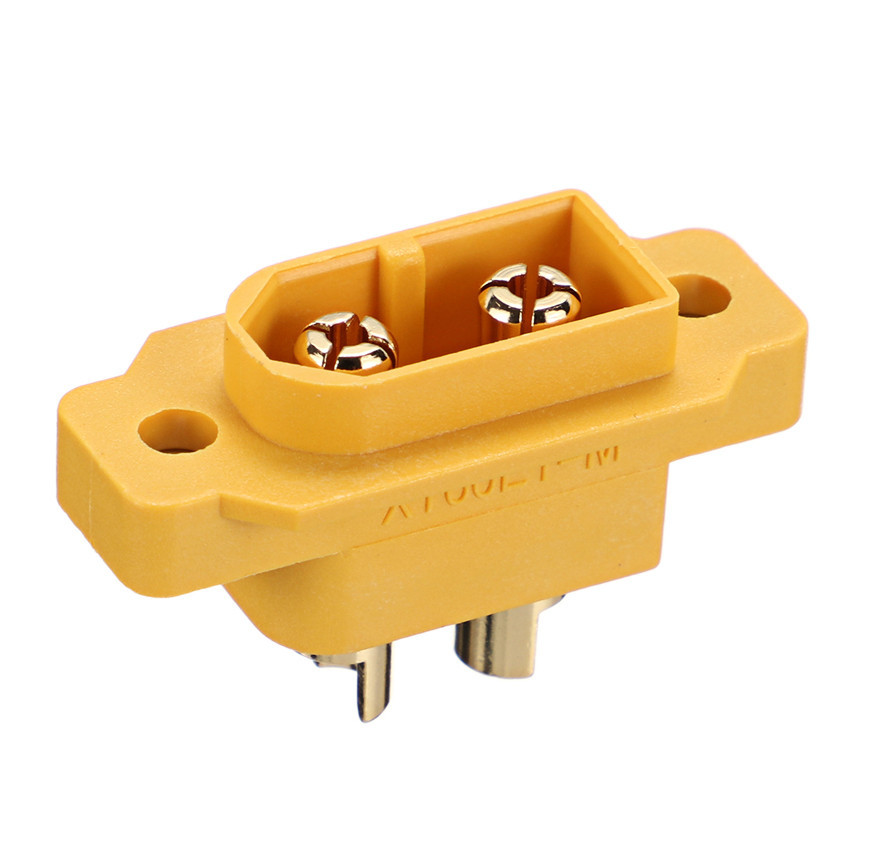 Штекер живлення Amass XT60E-M, монтажний, 2-х контактний, жовтий Полтава - фото 1