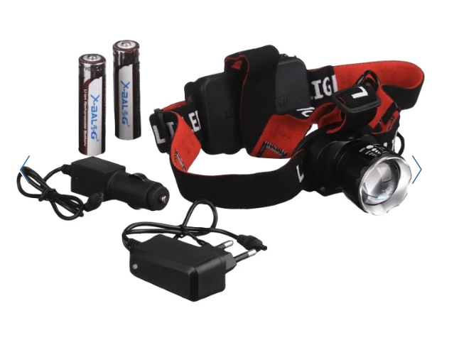 Светодиодный Фонарик налобный BL-T07B-P90 до 500м дальность, 2 аккумулятора, ZOOM Киев - изображение 7