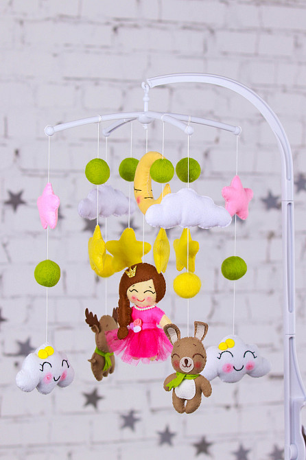 Мобіль на ліжечко WoollyFox "Принцеса" Київ - фото 1