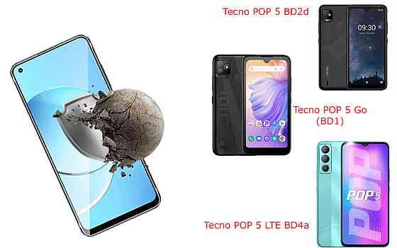 Защитное стекло DefenzoGlass для Tecno POP 5 BD2d, POP 5 Go (BD1), POP 5 LTE BD4a – двойная прочность Киев