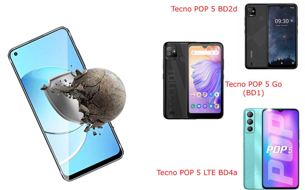 Захисне скло DefenzoGlass для Tecno POP 5 BD2d, POP 5 Go (BD1), POP 5 LTE BD4a – подвійна міцність Київ - фото 3