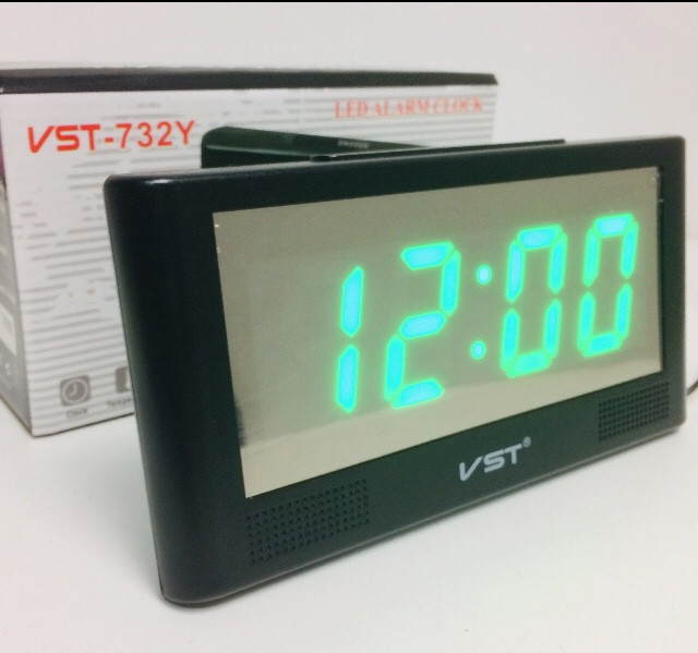 Настільний годинник від мережі +батарейка VST-732 Y/ 7005 (60 шт./яск) Київ - фото 1