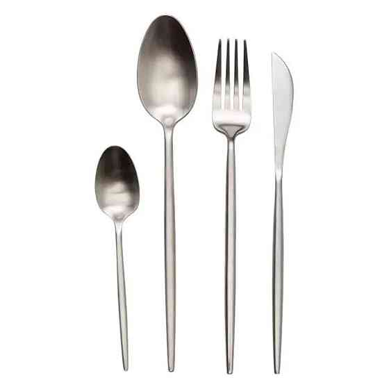 Набір столових приборів 24 предмети столовий набір на 6 персон Сріблястий HP-20-16 Київ