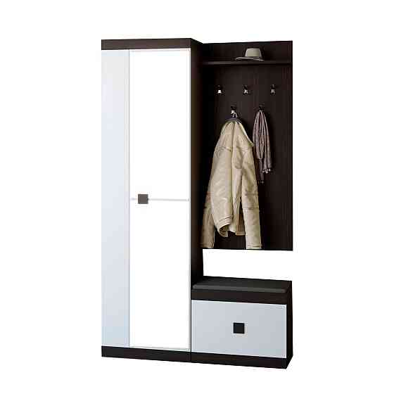 Прихожая Эверест Соната 3 (модульная - 3 элемента) венге темный + белый (DTM-2532) Днепр