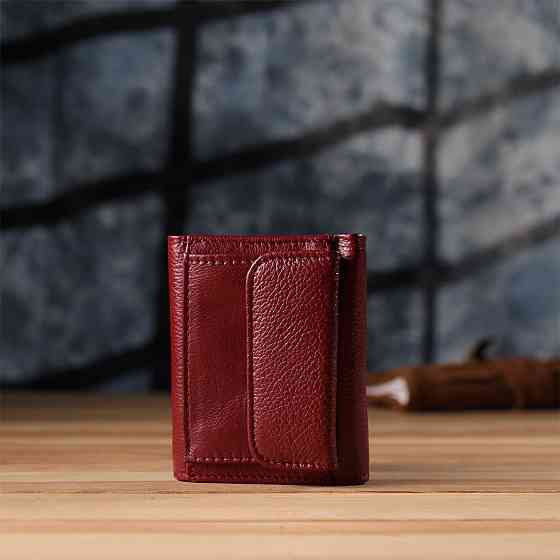 Миниатюрный женский кошелек из натуральной кожи ST Leather 23082 Бордовый Киев