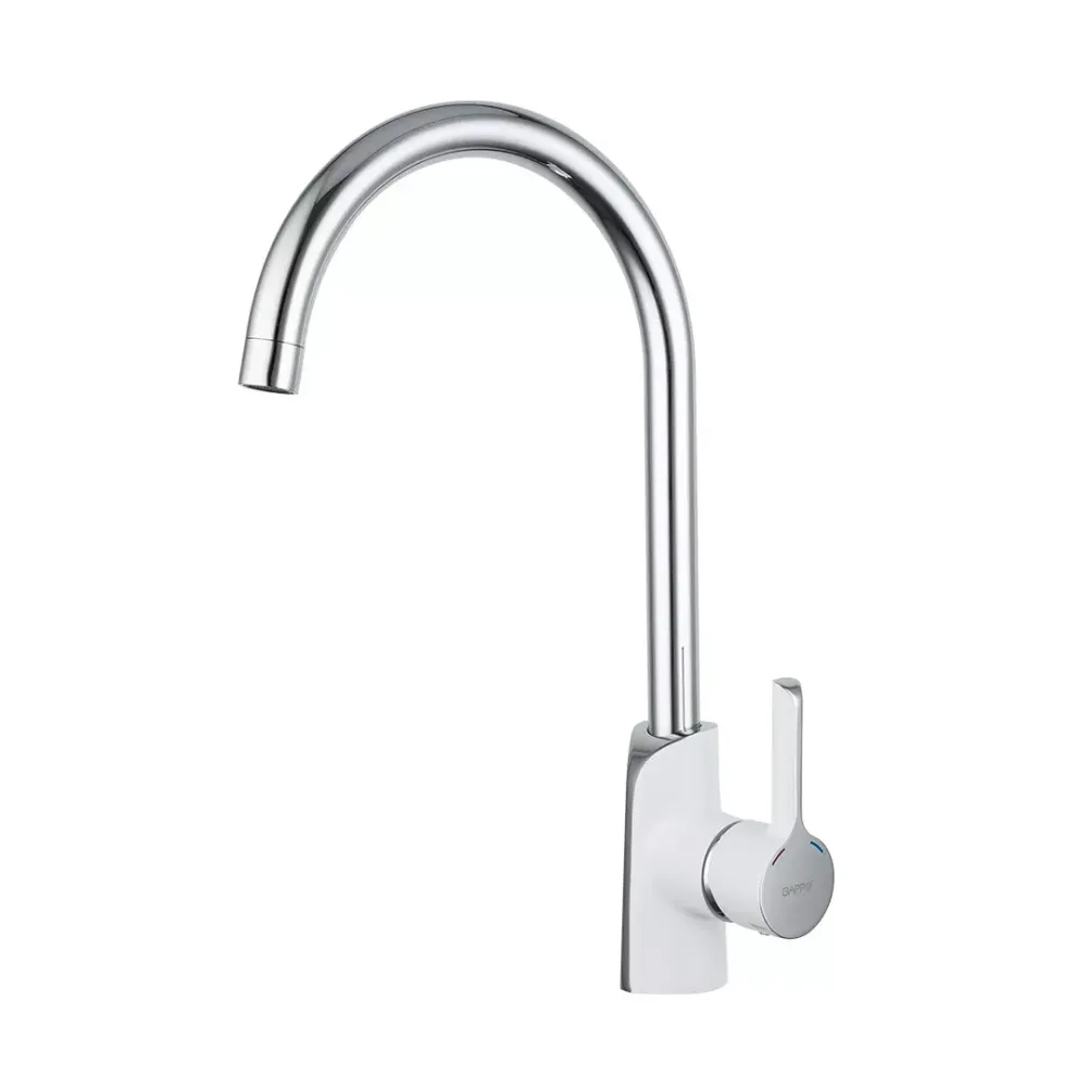 Змішувач для кухні GAPPO G4003-8, білий/хром Київ - фото 1