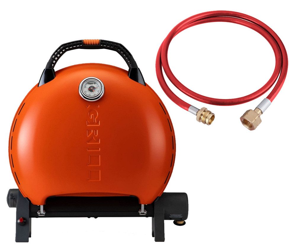 КОМПЛЕКТ Портативний переносний газовий гриль O-GRILL 600T, помаранчевий + шланг в подарунок! Код: 011680 Рівне - фото 1