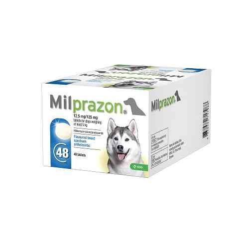 Мілпразон Milprazon таблетки для собак 5-25 кг 12,5мг/125мг (1 блістер 4 таб) Київ